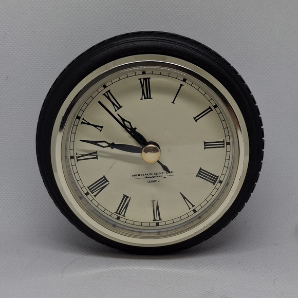 Heritage Other - Vintage Black Tire Heritage Mint Quartz Desk Clock